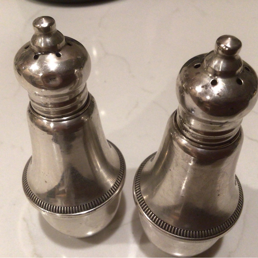 Sterling silver salt and pepper